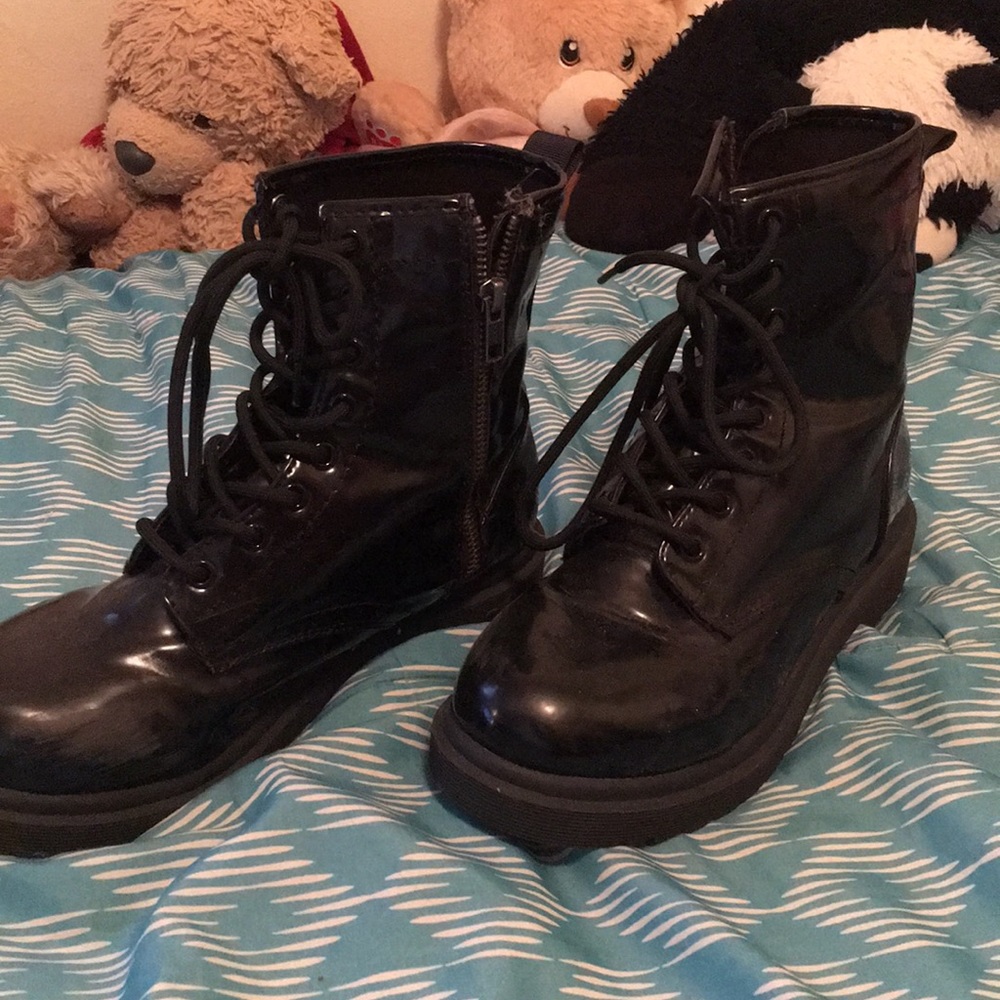 Black Leather Combat boots.